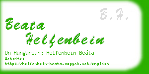 beata helfenbein business card
